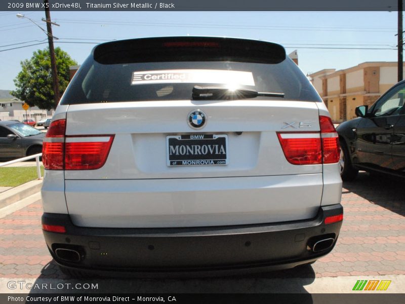 Titanium Silver Metallic / Black 2009 BMW X5 xDrive48i