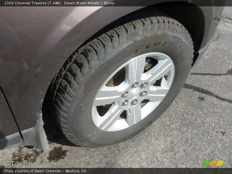 Desert Brown Metallic / Ebony 2009 Chevrolet Traverse LT AWD