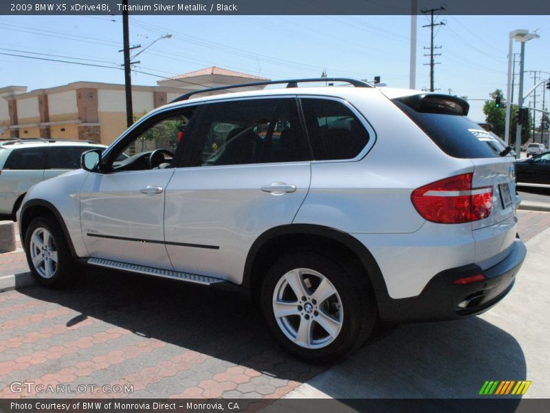 Titanium Silver Metallic / Black 2009 BMW X5 xDrive48i