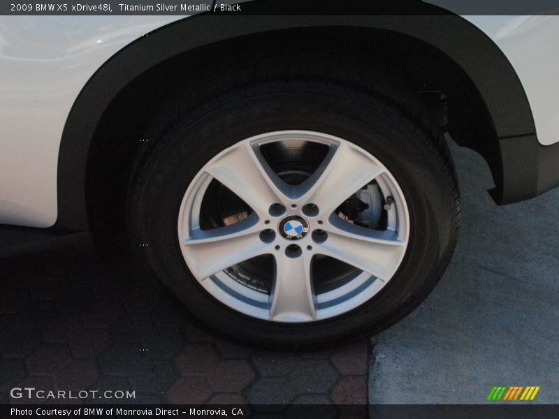 Titanium Silver Metallic / Black 2009 BMW X5 xDrive48i