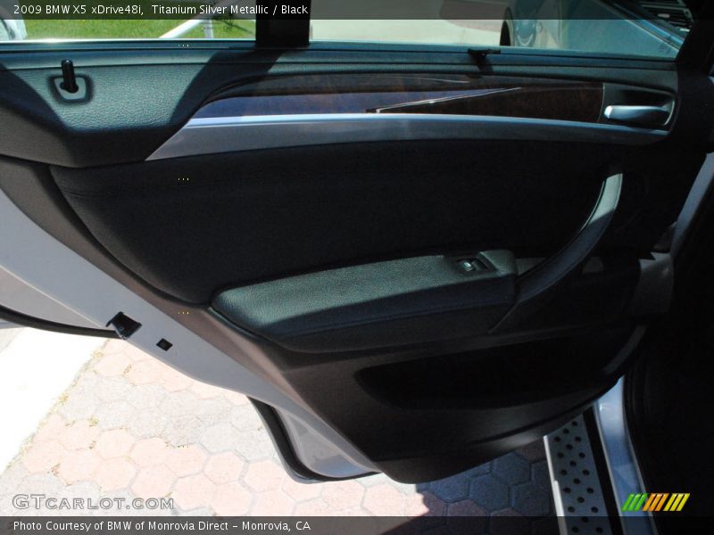 Titanium Silver Metallic / Black 2009 BMW X5 xDrive48i