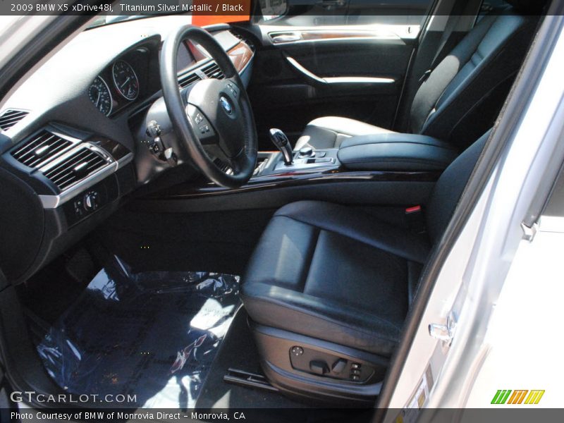 Titanium Silver Metallic / Black 2009 BMW X5 xDrive48i