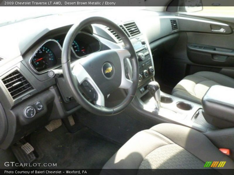 Desert Brown Metallic / Ebony 2009 Chevrolet Traverse LT AWD