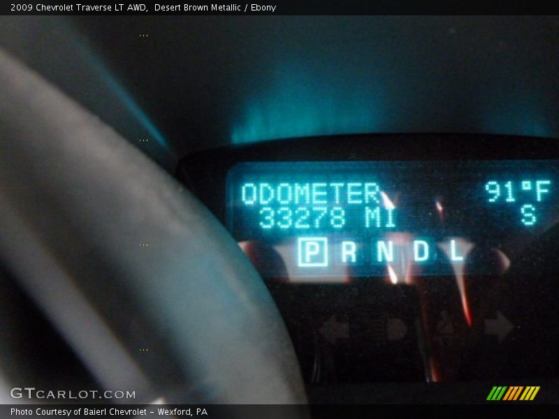 Desert Brown Metallic / Ebony 2009 Chevrolet Traverse LT AWD