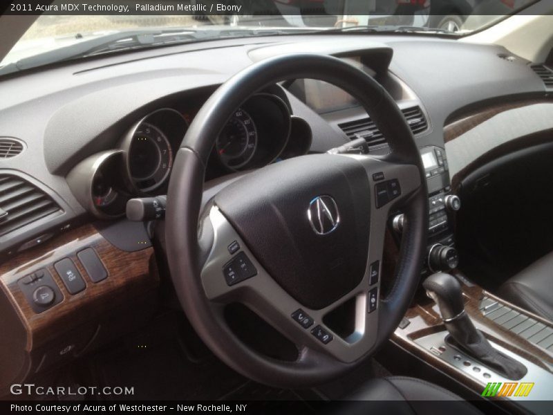 Palladium Metallic / Ebony 2011 Acura MDX Technology