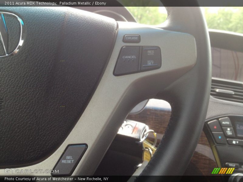 Palladium Metallic / Ebony 2011 Acura MDX Technology