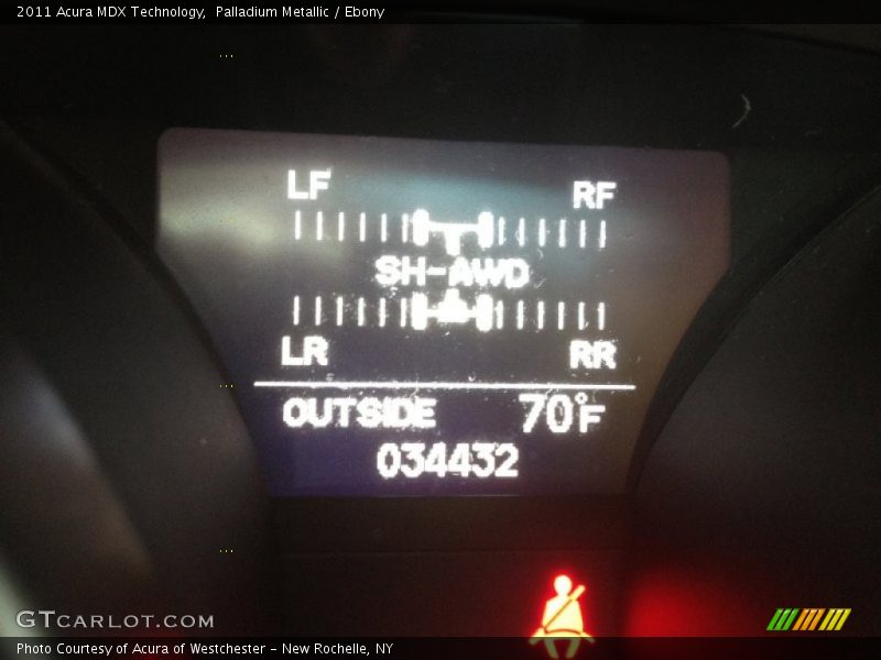 Palladium Metallic / Ebony 2011 Acura MDX Technology
