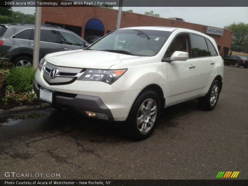 Aspen White Pearl / Parchment 2009 Acura MDX Technology
