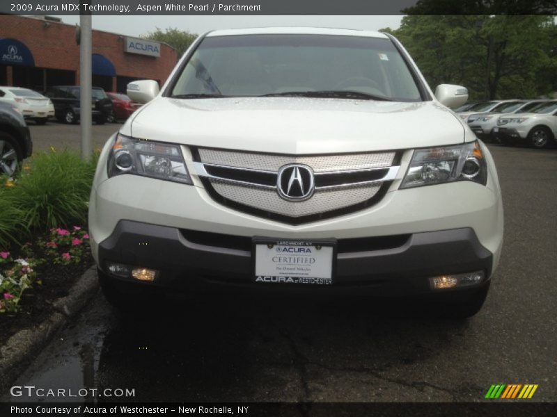 Aspen White Pearl / Parchment 2009 Acura MDX Technology