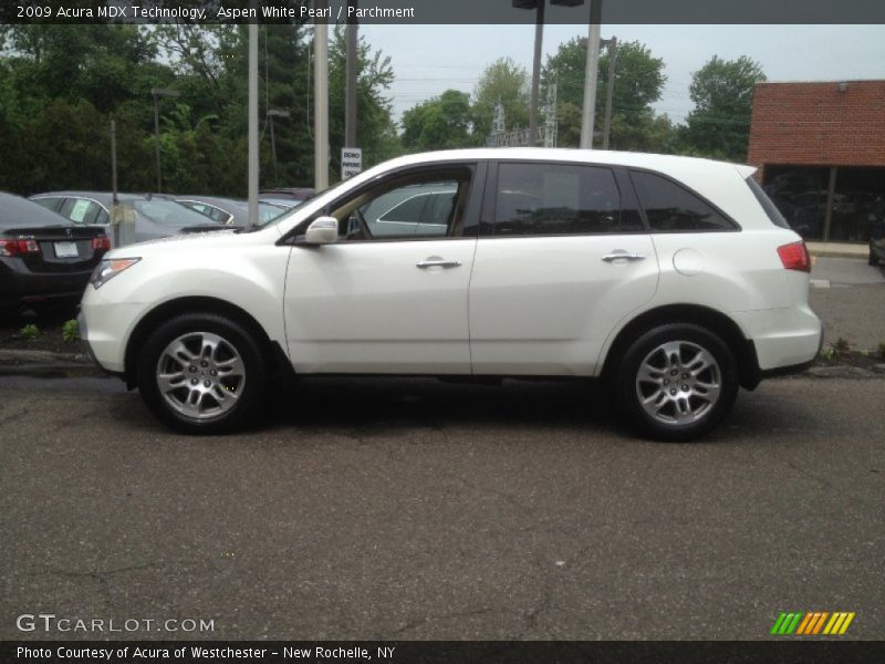 Aspen White Pearl / Parchment 2009 Acura MDX Technology