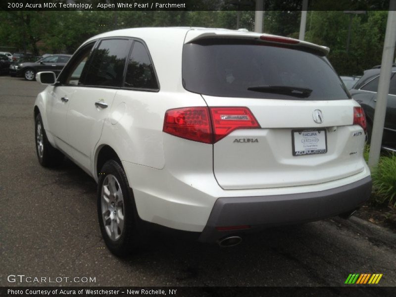 Aspen White Pearl / Parchment 2009 Acura MDX Technology