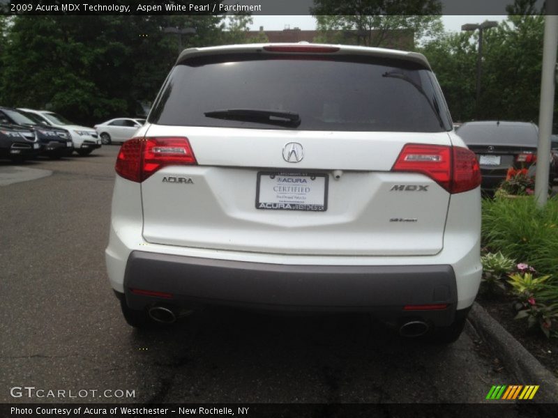 Aspen White Pearl / Parchment 2009 Acura MDX Technology
