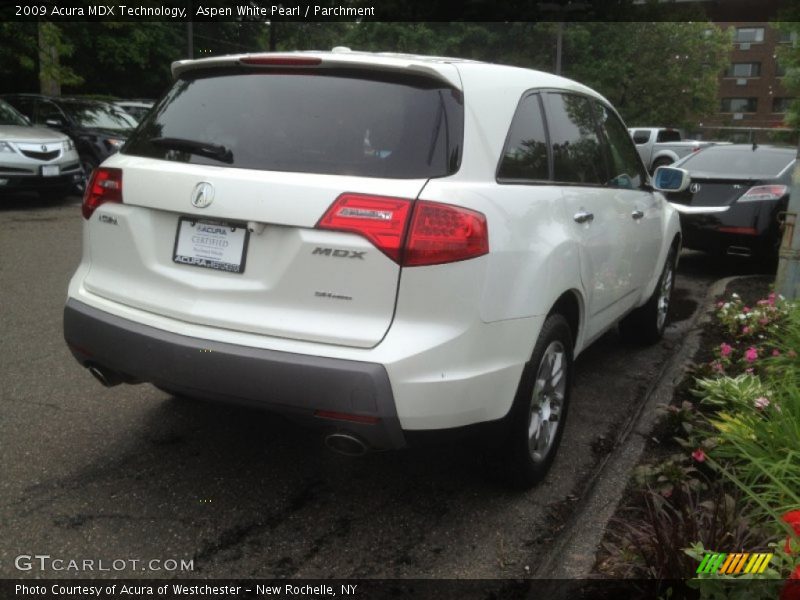 Aspen White Pearl / Parchment 2009 Acura MDX Technology