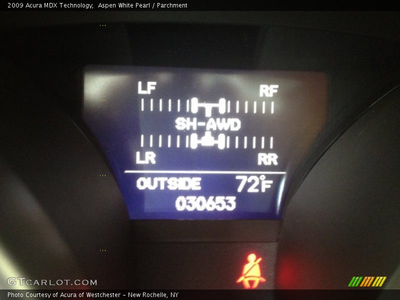 Aspen White Pearl / Parchment 2009 Acura MDX Technology