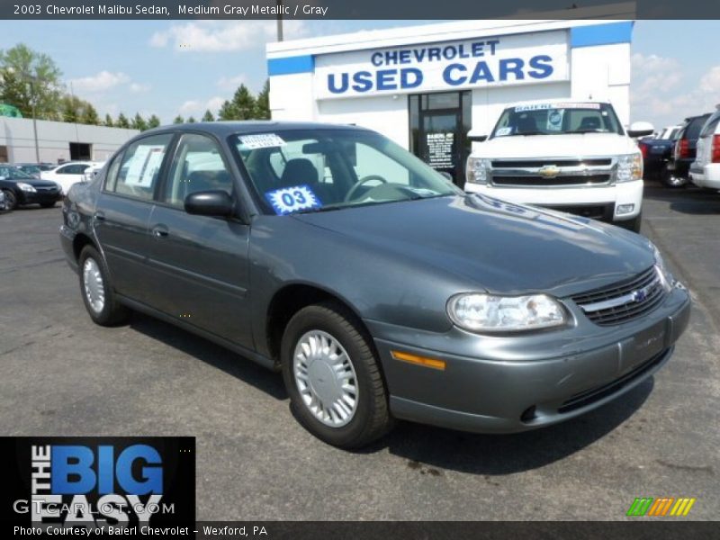 Medium Gray Metallic / Gray 2003 Chevrolet Malibu Sedan