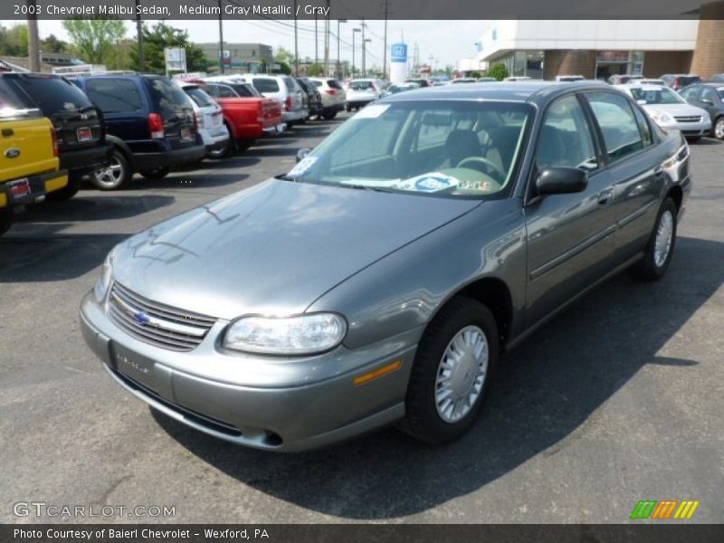 Medium Gray Metallic / Gray 2003 Chevrolet Malibu Sedan