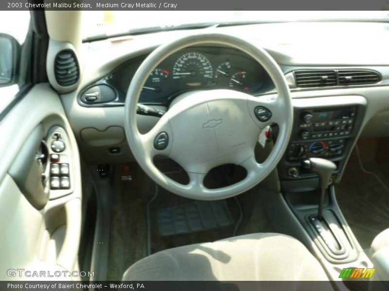 Medium Gray Metallic / Gray 2003 Chevrolet Malibu Sedan