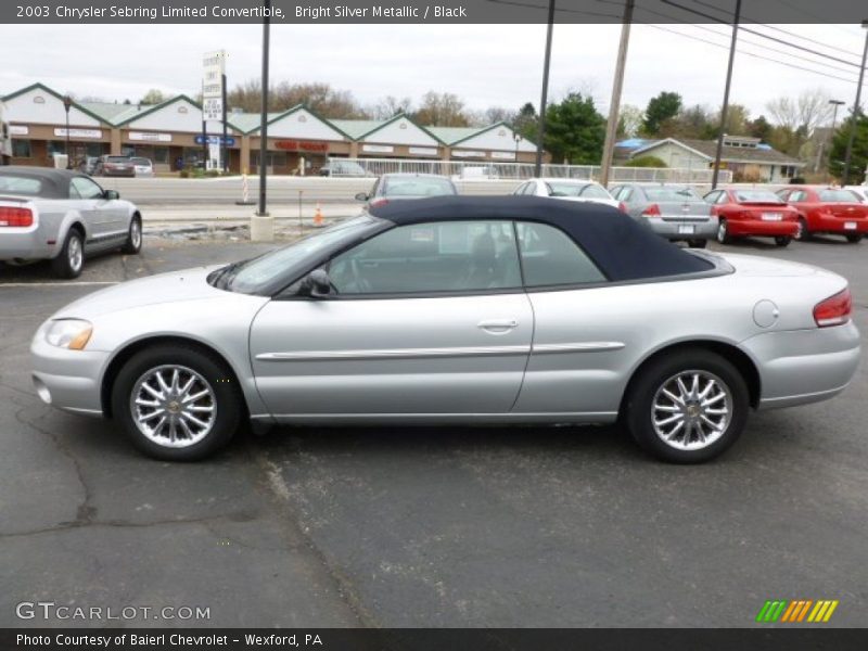 Bright Silver Metallic / Black 2003 Chrysler Sebring Limited Convertible