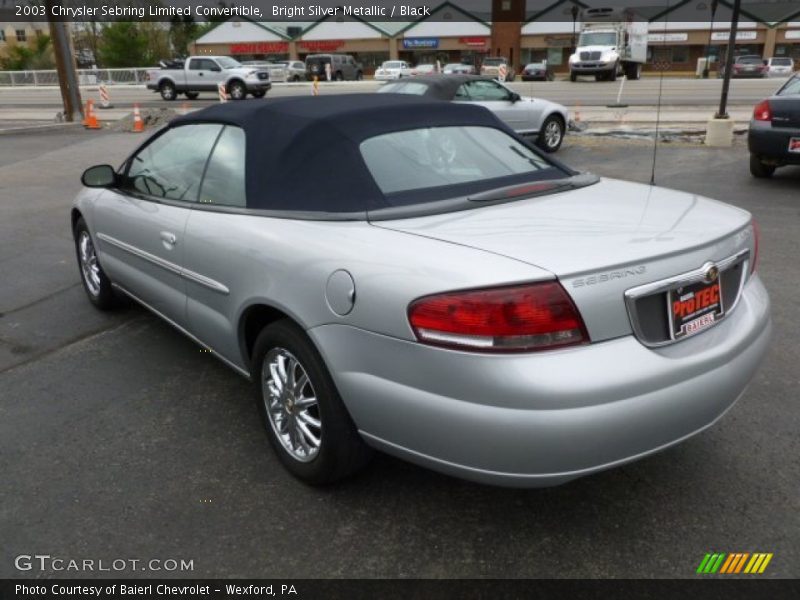 Bright Silver Metallic / Black 2003 Chrysler Sebring Limited Convertible