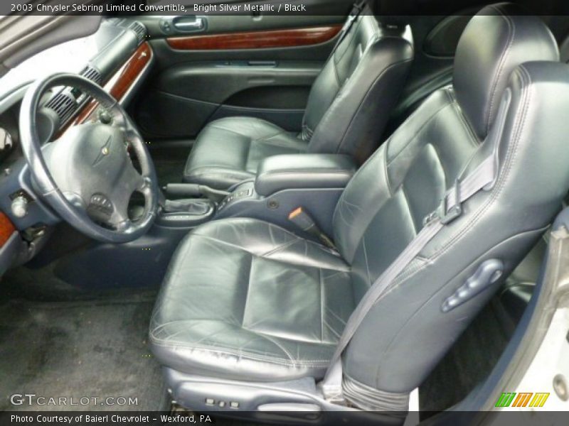 Bright Silver Metallic / Black 2003 Chrysler Sebring Limited Convertible