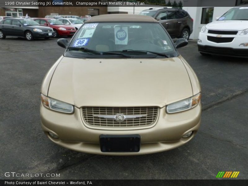 Champagne Pearl Metallic / Black/Tan 1998 Chrysler Sebring JXi Convertible