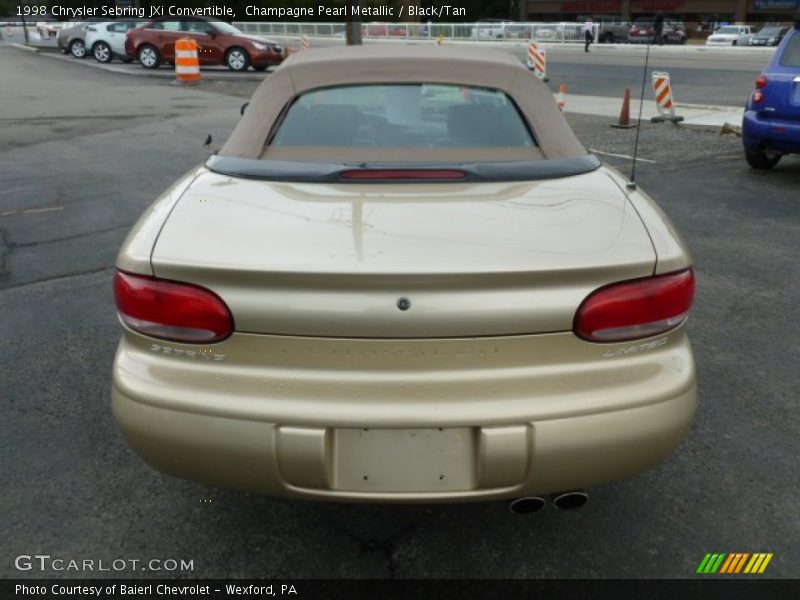 Champagne Pearl Metallic / Black/Tan 1998 Chrysler Sebring JXi Convertible