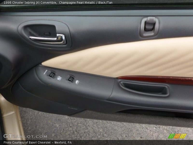Champagne Pearl Metallic / Black/Tan 1998 Chrysler Sebring JXi Convertible