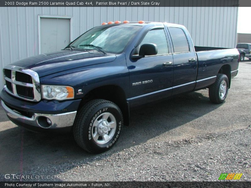 Patriot Blue Pearl / Dark Slate Gray 2003 Dodge Ram 2500 Laramie Quad Cab 4x4