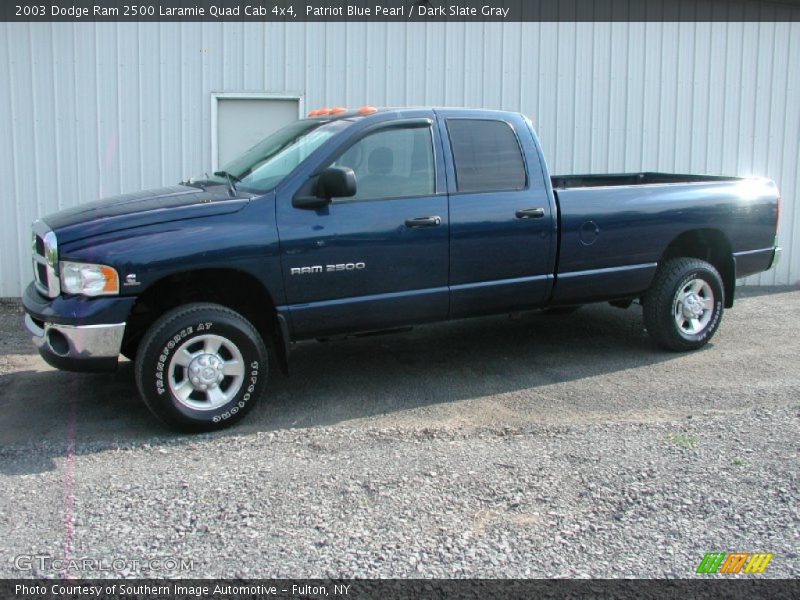 Patriot Blue Pearl / Dark Slate Gray 2003 Dodge Ram 2500 Laramie Quad Cab 4x4