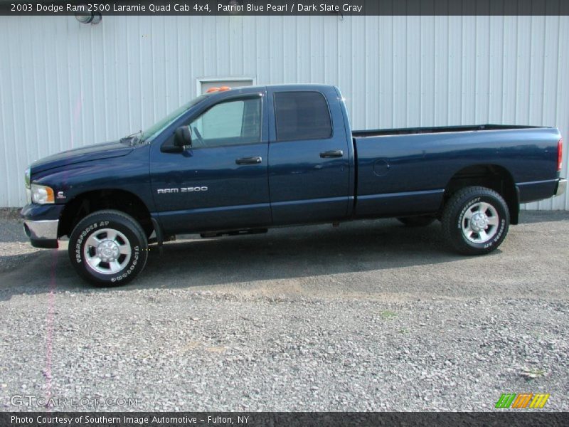 Patriot Blue Pearl / Dark Slate Gray 2003 Dodge Ram 2500 Laramie Quad Cab 4x4