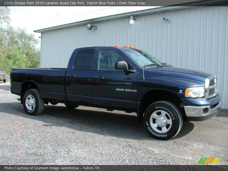 Patriot Blue Pearl / Dark Slate Gray 2003 Dodge Ram 2500 Laramie Quad Cab 4x4