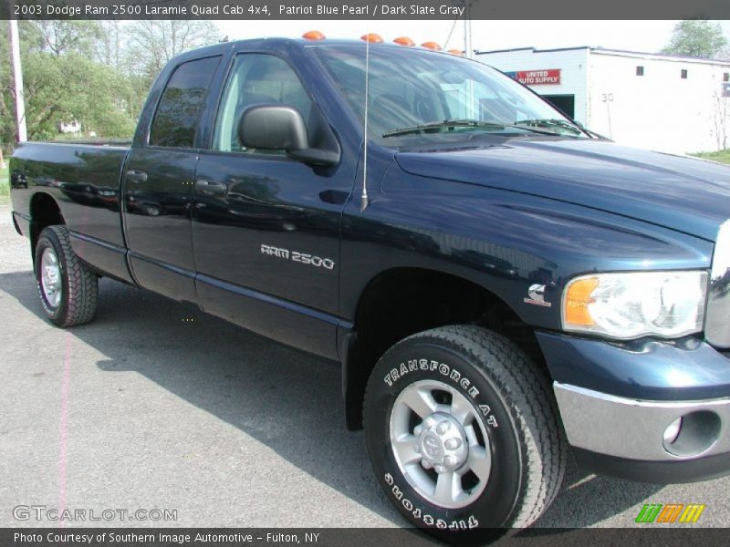 Patriot Blue Pearl / Dark Slate Gray 2003 Dodge Ram 2500 Laramie Quad Cab 4x4