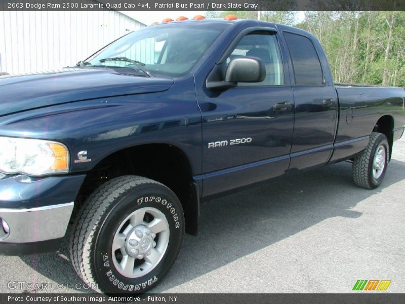 Patriot Blue Pearl / Dark Slate Gray 2003 Dodge Ram 2500 Laramie Quad Cab 4x4