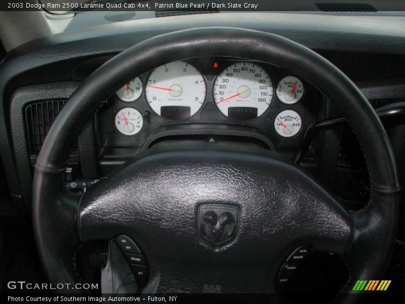 Patriot Blue Pearl / Dark Slate Gray 2003 Dodge Ram 2500 Laramie Quad Cab 4x4
