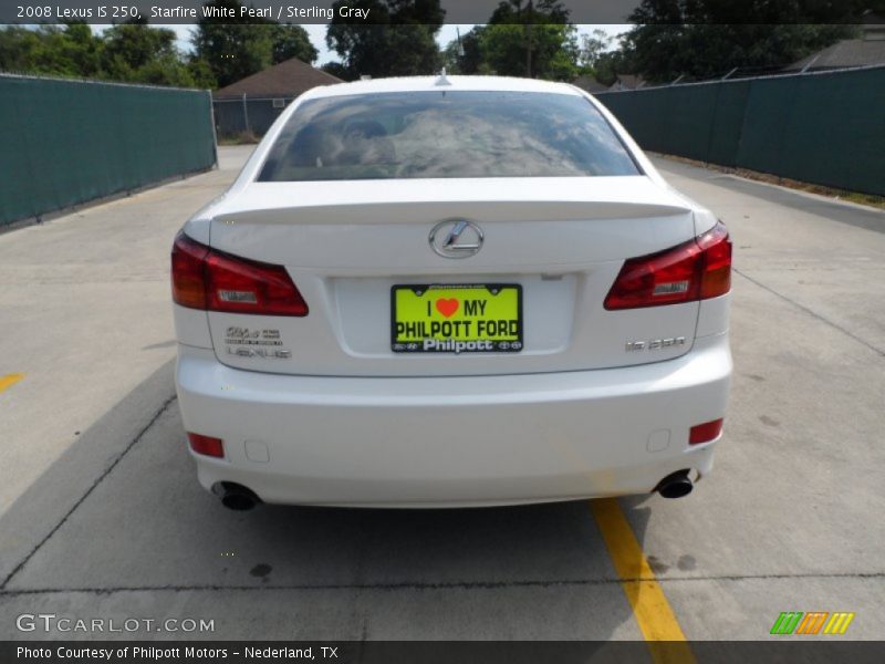Starfire White Pearl / Sterling Gray 2008 Lexus IS 250