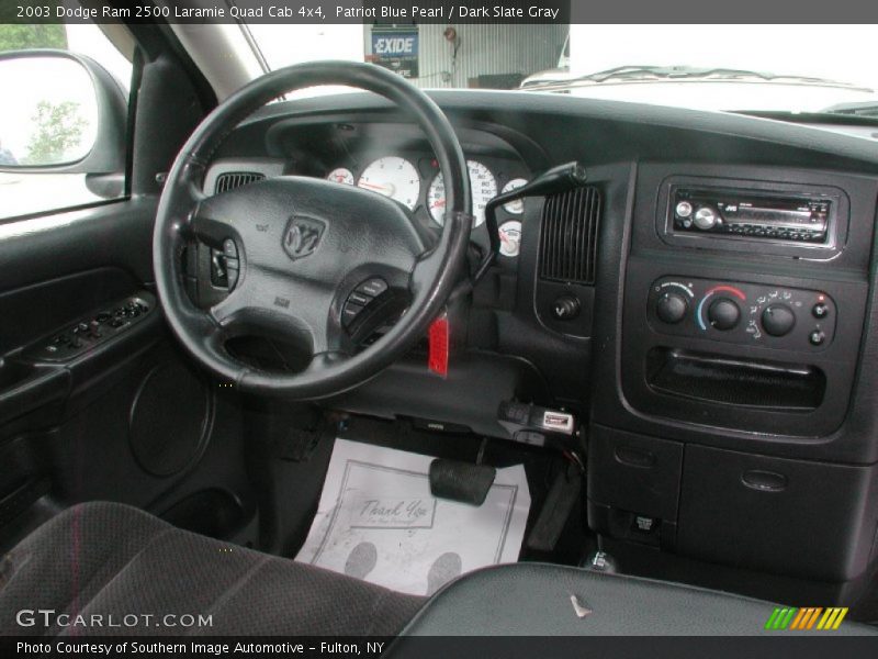 Patriot Blue Pearl / Dark Slate Gray 2003 Dodge Ram 2500 Laramie Quad Cab 4x4