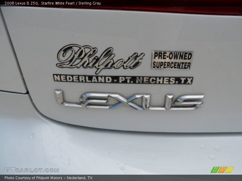 Starfire White Pearl / Sterling Gray 2008 Lexus IS 250
