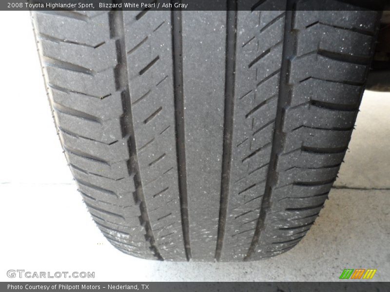 Blizzard White Pearl / Ash Gray 2008 Toyota Highlander Sport