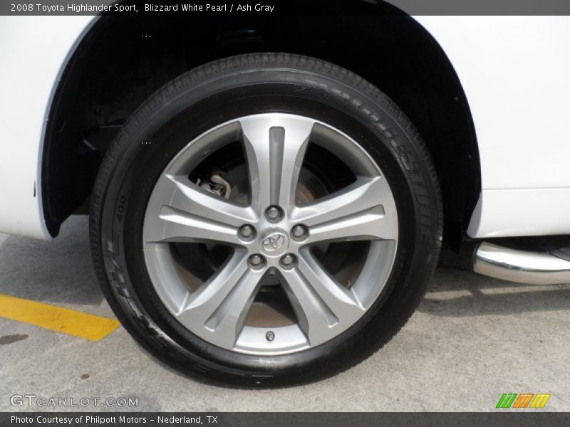 Blizzard White Pearl / Ash Gray 2008 Toyota Highlander Sport
