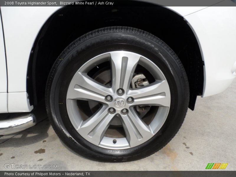 Blizzard White Pearl / Ash Gray 2008 Toyota Highlander Sport