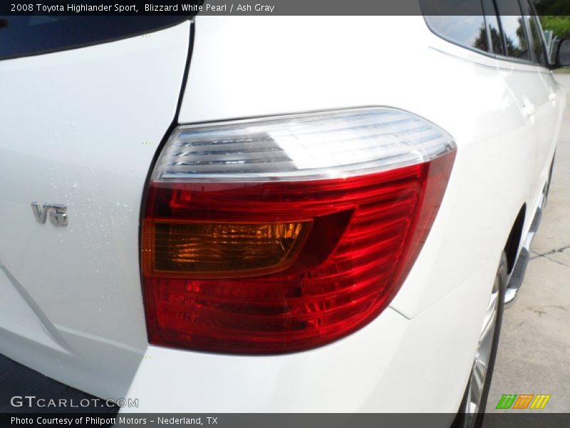 Blizzard White Pearl / Ash Gray 2008 Toyota Highlander Sport