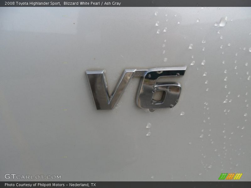 Blizzard White Pearl / Ash Gray 2008 Toyota Highlander Sport
