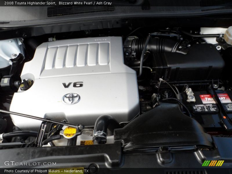 Blizzard White Pearl / Ash Gray 2008 Toyota Highlander Sport