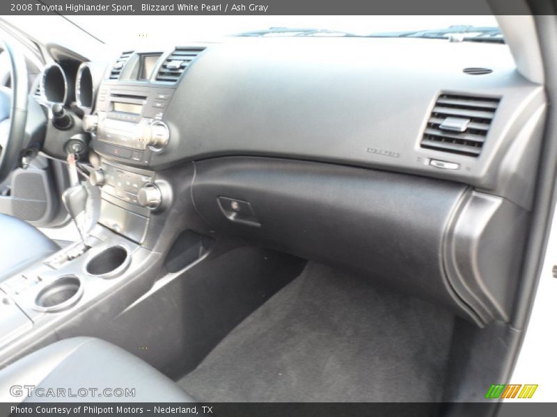 Blizzard White Pearl / Ash Gray 2008 Toyota Highlander Sport