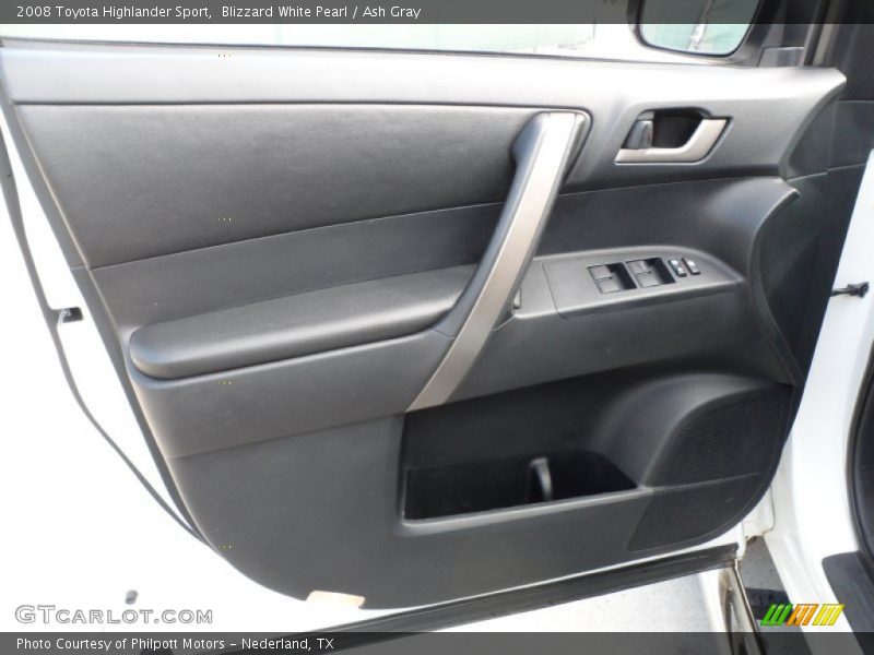 Blizzard White Pearl / Ash Gray 2008 Toyota Highlander Sport