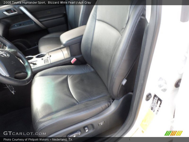 Blizzard White Pearl / Ash Gray 2008 Toyota Highlander Sport