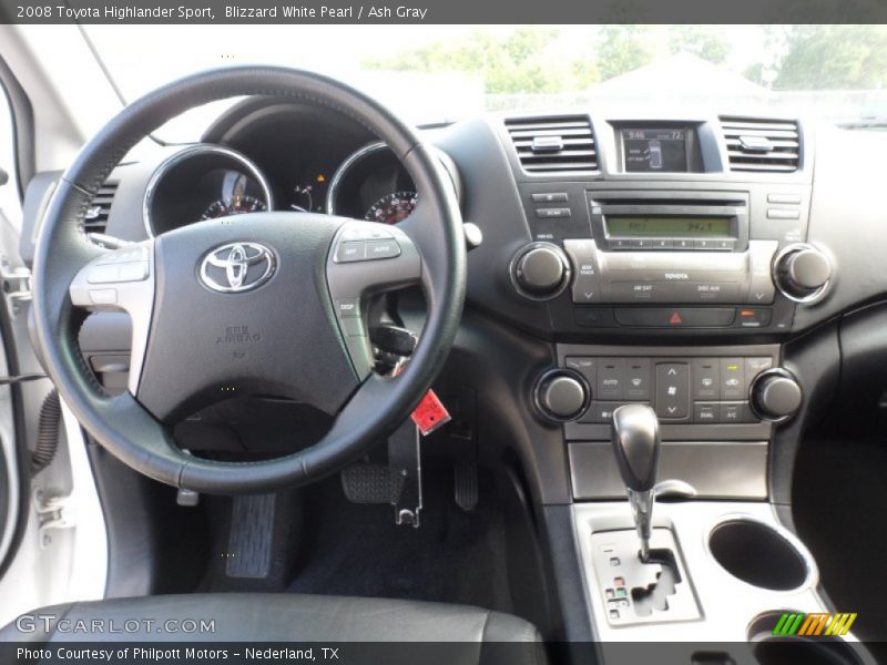 Blizzard White Pearl / Ash Gray 2008 Toyota Highlander Sport