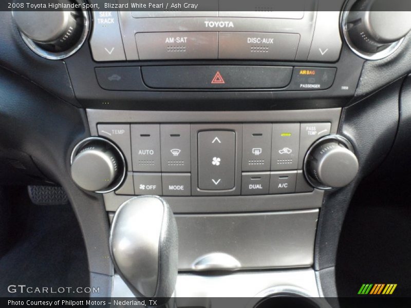 Blizzard White Pearl / Ash Gray 2008 Toyota Highlander Sport