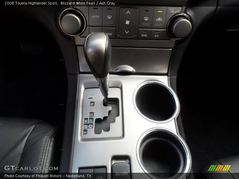 Blizzard White Pearl / Ash Gray 2008 Toyota Highlander Sport