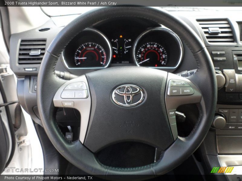 Blizzard White Pearl / Ash Gray 2008 Toyota Highlander Sport